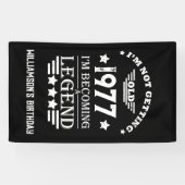 ヴィンテージパーソナライズされた誕生日プレゼント白 横断幕 (横)