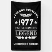 ヴィンテージパーソナライズされた誕生日プレゼント白 横断幕 (縦)