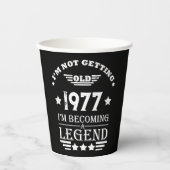 ヴィンテージパーソナライズされた誕生日プレゼント白 紙コップ (正面)