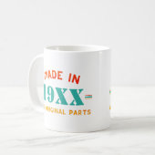 ヴィンテージパーソナライズされた誕生日 コーヒーマグカップ (正面左)