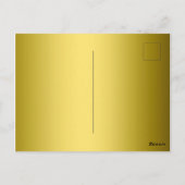 ヴィンテージパーソナライズされた赤と黄色のバラ ポストカード (裏面)