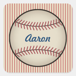 ヴィンテージパーソナライズされた野球のシール スクエアシール