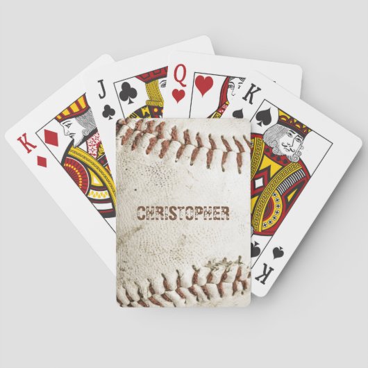 ヴィンテージパーソナライズされた野球 トランプ (裏面)