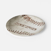 ヴィンテージパーソナライズされた野球 ペーパープレート (アングル)