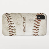 ヴィンテージパーソナライズされた野球 Case-Mate iPhoneケース (裏面(横))