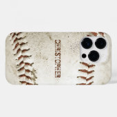 ヴィンテージパーソナライズされた野球 Case-Mate iPhoneケース (裏面 (横))
