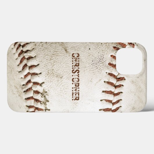 ヴィンテージパーソナライズされた野球 Case-Mate iPhoneケース (裏面 (横))