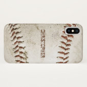 ヴィンテージパーソナライズされた野球 Case-Mate iPhoneケース (裏面(横))