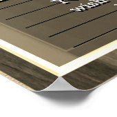 ヴィンテージパーソナライズされた金ゴールドサイン退職金 ポスター (角)