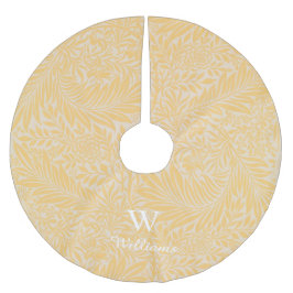 ヴィンテージパーソナライズされた金ゴールドヒラメ花柄 ブラッシュドポリエステルツリースカート