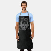 ヴィンテージパーソナライズされた飛行機パイロット飛んでいる学院 エプロン (着用した状態)