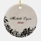 ヴィンテージパーソナライズされた馬跳び セラミックオーナメント (裏面)