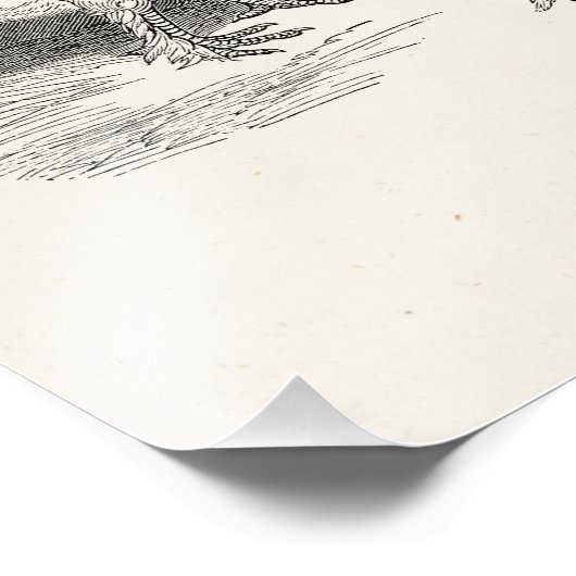 ヴィンテージパーソナライズされた鶏の鶏のコーチンバード フォトプリント (角)