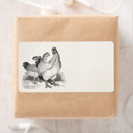 ヴィンテージパーソナライズされた鶏の鶏のコーチンバード ラベル (インサイチュ)