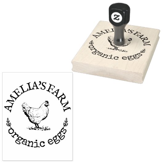 ヴィンテージパーソナライズされた鶏卵包装 ラバースタンプ (押印)