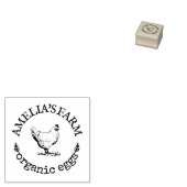 ヴィンテージパーソナライズされた鶏卵 ラバースタンプ (押印)