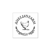 ヴィンテージパーソナライズされた鶏卵 ラバースタンプ (インプリント)