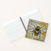 ヴィンテージパーソナライズされた・ビーNo.1とハニカムアート ノートブック (内部)