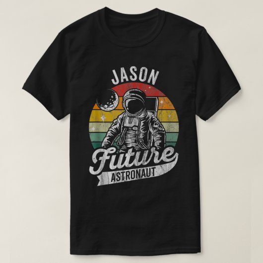 ヴィンテージパーソナライズ未来の宇宙飛行士宇宙愛好家 Tシャツ (デザイン正面)