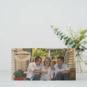 ヴィンテージパーチメントの国の写真クリスマスカード シーズンカード (スタンド正面)