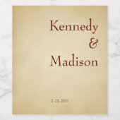 ヴィンテージパーチメントアメージングアンティークプレーン ワインラベル (シングルラベル)