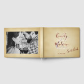 ヴィンテージパーチメントアメージングアンティーク予算 ゲストブック (全面)