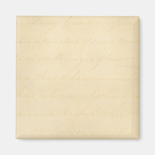 ヴィンテージパーチメントアンティーク文字空白のテンプレート マグネット (正面)