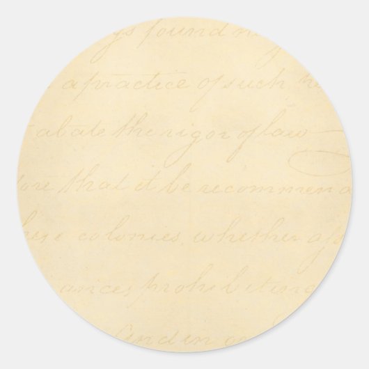 ヴィンテージパーチメントアンティーク文字空白のテンプレート ラウンドシール (正面)