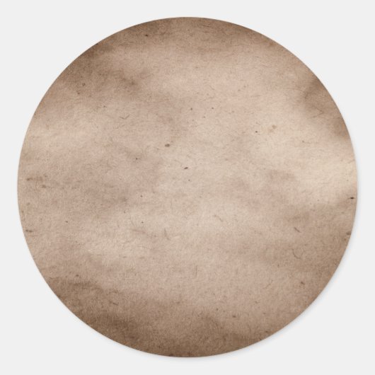 ヴィンテージパーチメントアンティーク紙の背景空白の ラウンドシール (正面)