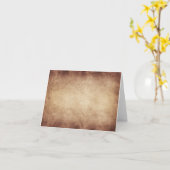 ヴィンテージパーチメントアンティーク紙背景カスタム カード (黄色い花)