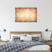ヴィンテージパーチメントアンティーク紙背景カスタム キャンバスプリント (インサイチュ (寝室))