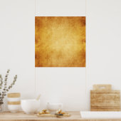 ヴィンテージパーチメントアンティーク紙背景カスタム ポスター (キッチン)