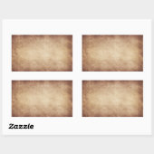 ヴィンテージパーチメントアンティーク紙背景カスタム 長方形シール (シート)