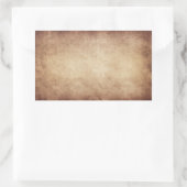 ヴィンテージパーチメントアンティーク紙背景カスタム 長方形シール (バッグ)