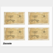 ヴィンテージパーチメントコラージュスクラップブック 長方形シール (シート)