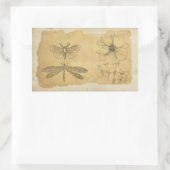 ヴィンテージパーチメントコラージュスクラップブック 長方形シール (バッグ)