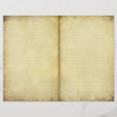 ヴィンテージパーチメントフローラエフェメラスクラップブック紙 (裏面)