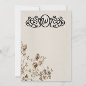 ヴィンテージパーチメントフローラ招待状 招待状 (裏面)