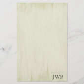 ヴィンテージパーチメントルックグランジステクスチャモノグラム 便箋 (正面)