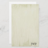 ヴィンテージパーチメントルックグランジステクスチャモノグラム 便箋 (正面/裏面)