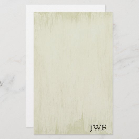 ヴィンテージパーチメントルックグランジステクスチャモノグラム 便箋 (正面/裏面)