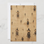 ヴィンテージパーチメント大人ゴシックハローウィンパーティ 招待状 (裏面)