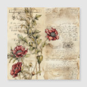 ヴィンテージパーチメント愛の手紙と花(1) (正面)