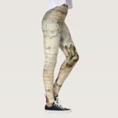 ヴィンテージパーチメント愛の手紙と花(10) レギンス (右)