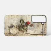 ヴィンテージパーチメント愛の手紙と花(10) SAMSUNG GALAXYケース (裏面横)