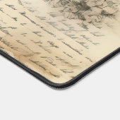 ヴィンテージパーチメント愛の手紙と花(1) デスクマット (コーナー)