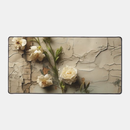 ヴィンテージパーチメント愛の手紙と花(3) デスクマット (正面)