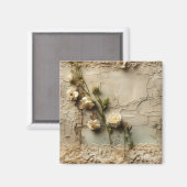 ヴィンテージパーチメント愛の手紙と花(3) マグネット (正面/裏面)