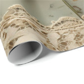 ヴィンテージパーチメント愛の手紙と花(3) ラッピングペーパー (ロールコーナー)