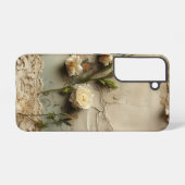 ヴィンテージパーチメント愛の手紙と花(3) SAMSUNG GALAXYケース (裏面横)
